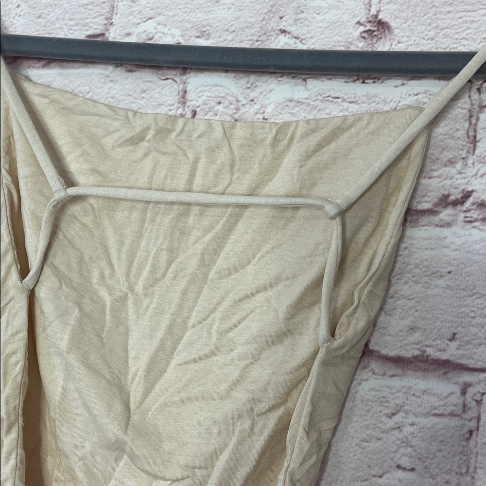 Dna Solid String Back Bodysuit In Beige Like New … - image 5